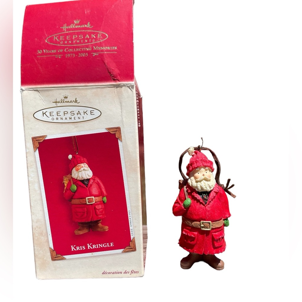 Hallmark Keepsake Kris Kringle Handcrafted Christmas Tree Ornament Dated 2003